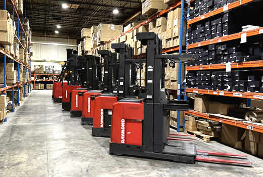 Ecommerce order fulfillment forklifts